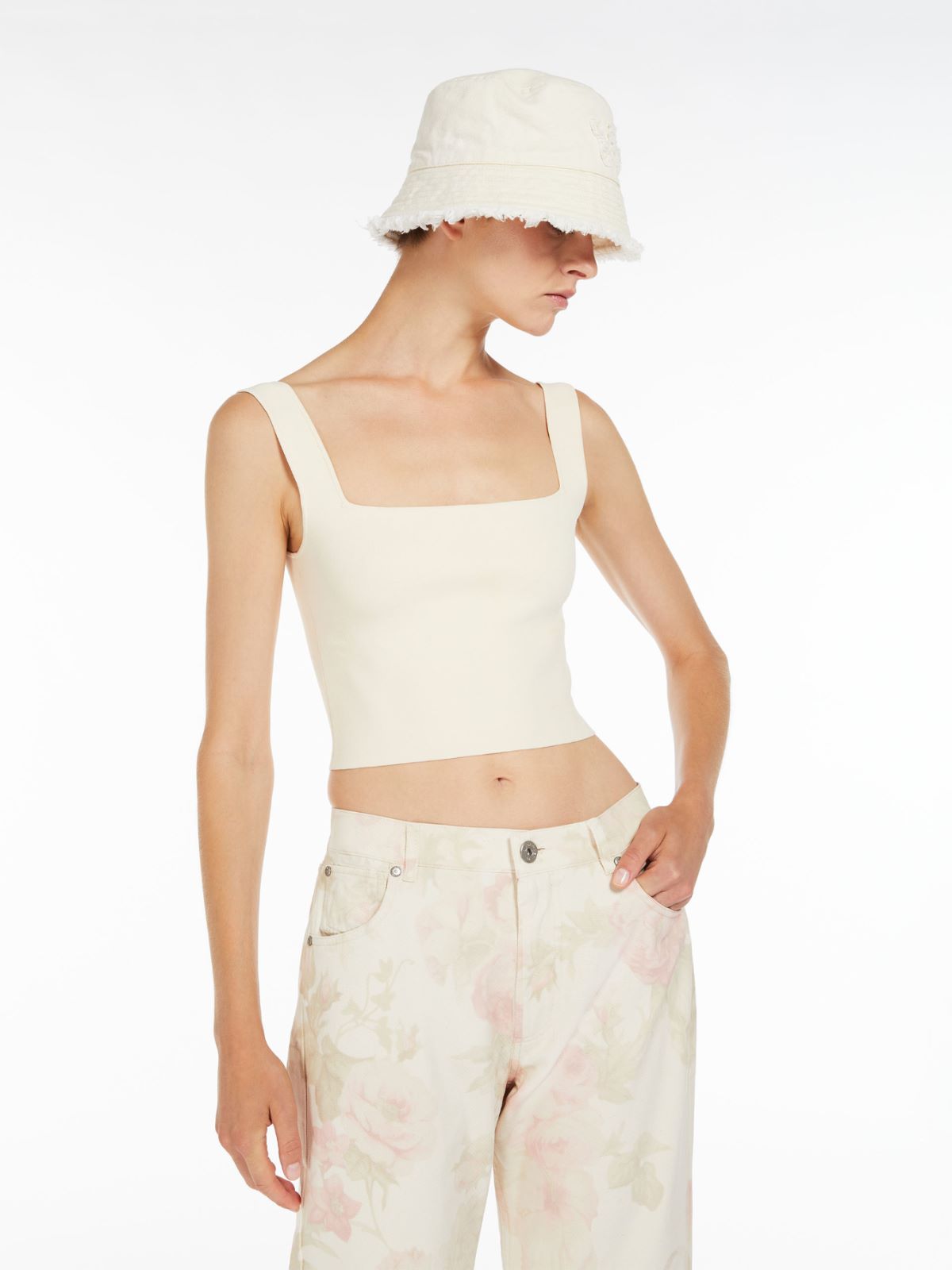 Canotta in filato di viscosa