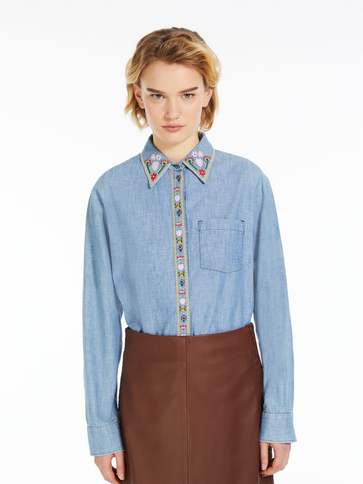 Camicia in chambray di cotone