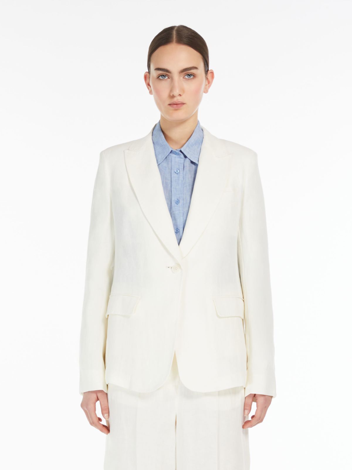 Blazer monopetto in lino