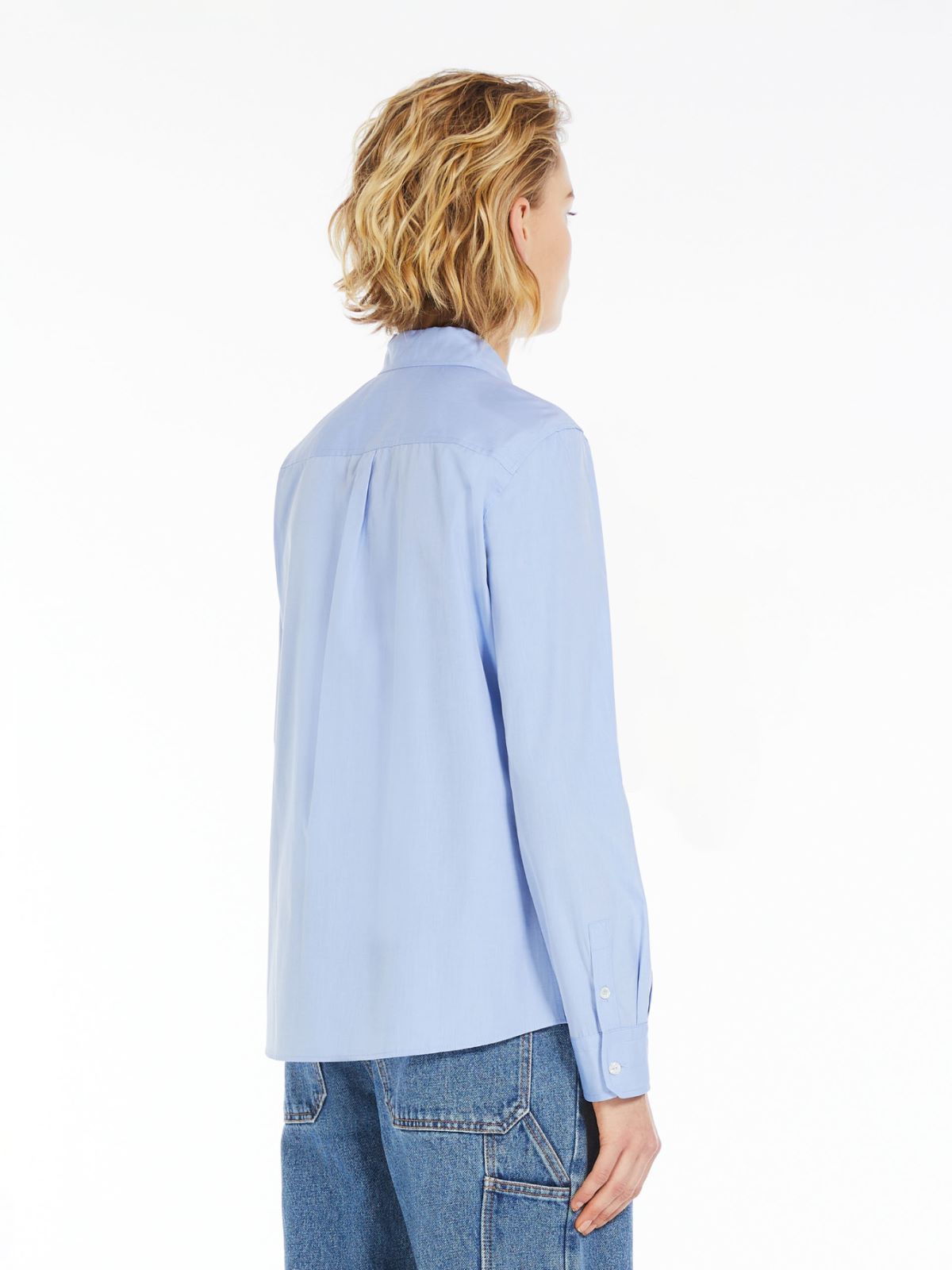 Camicia dritta in popeline