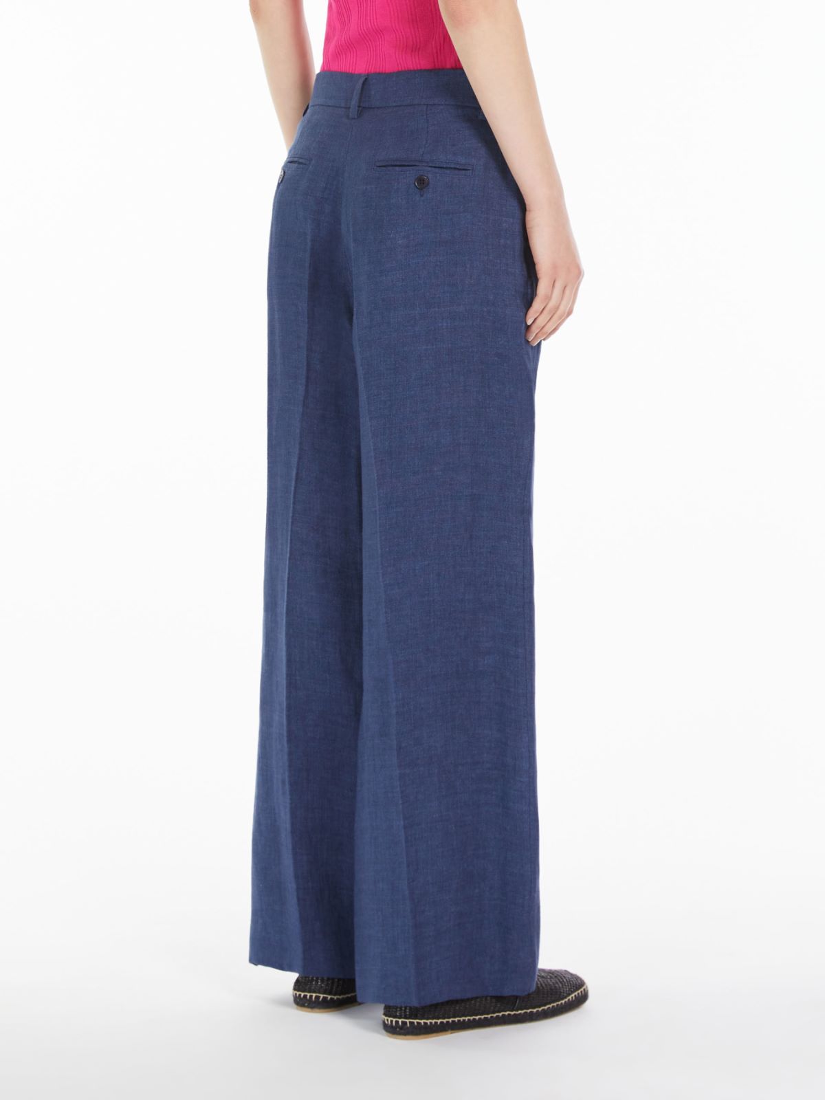 Pantalone ampio in lino lavato