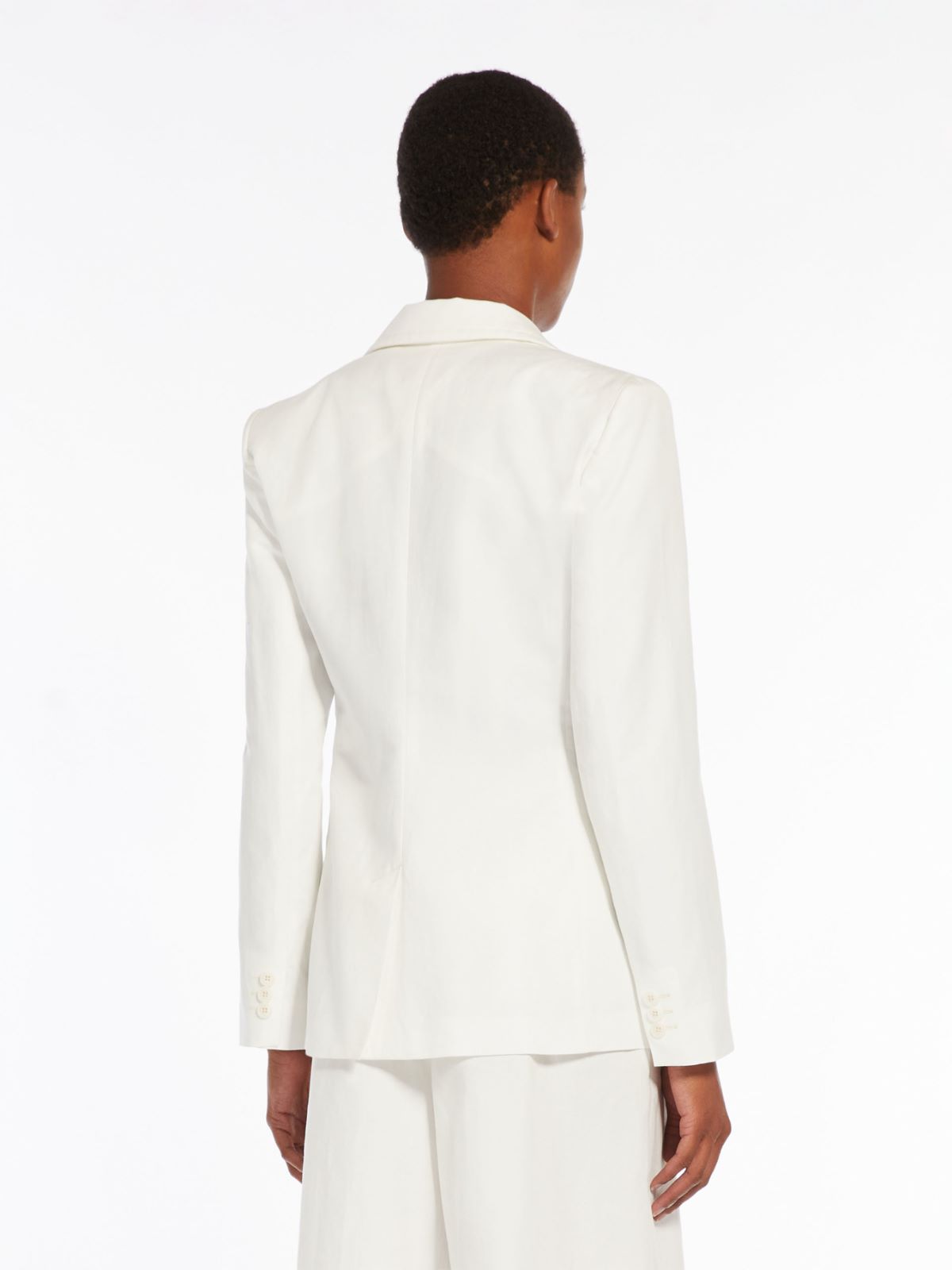 Blazer in canvas di misto lino