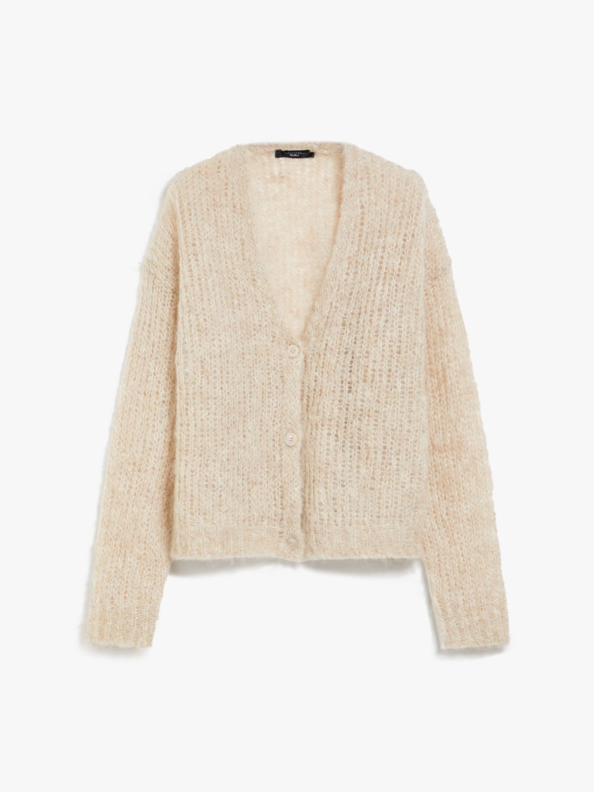 Cardigan over in mohair a coste
