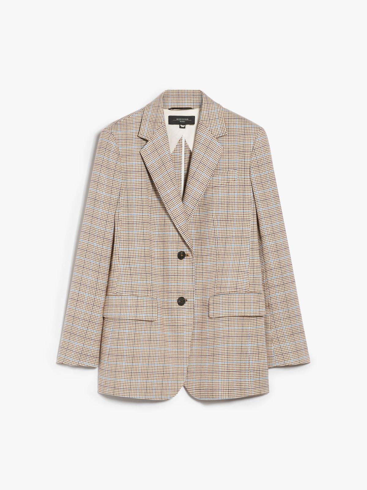 Blazer in Pied de Poule di misto lino