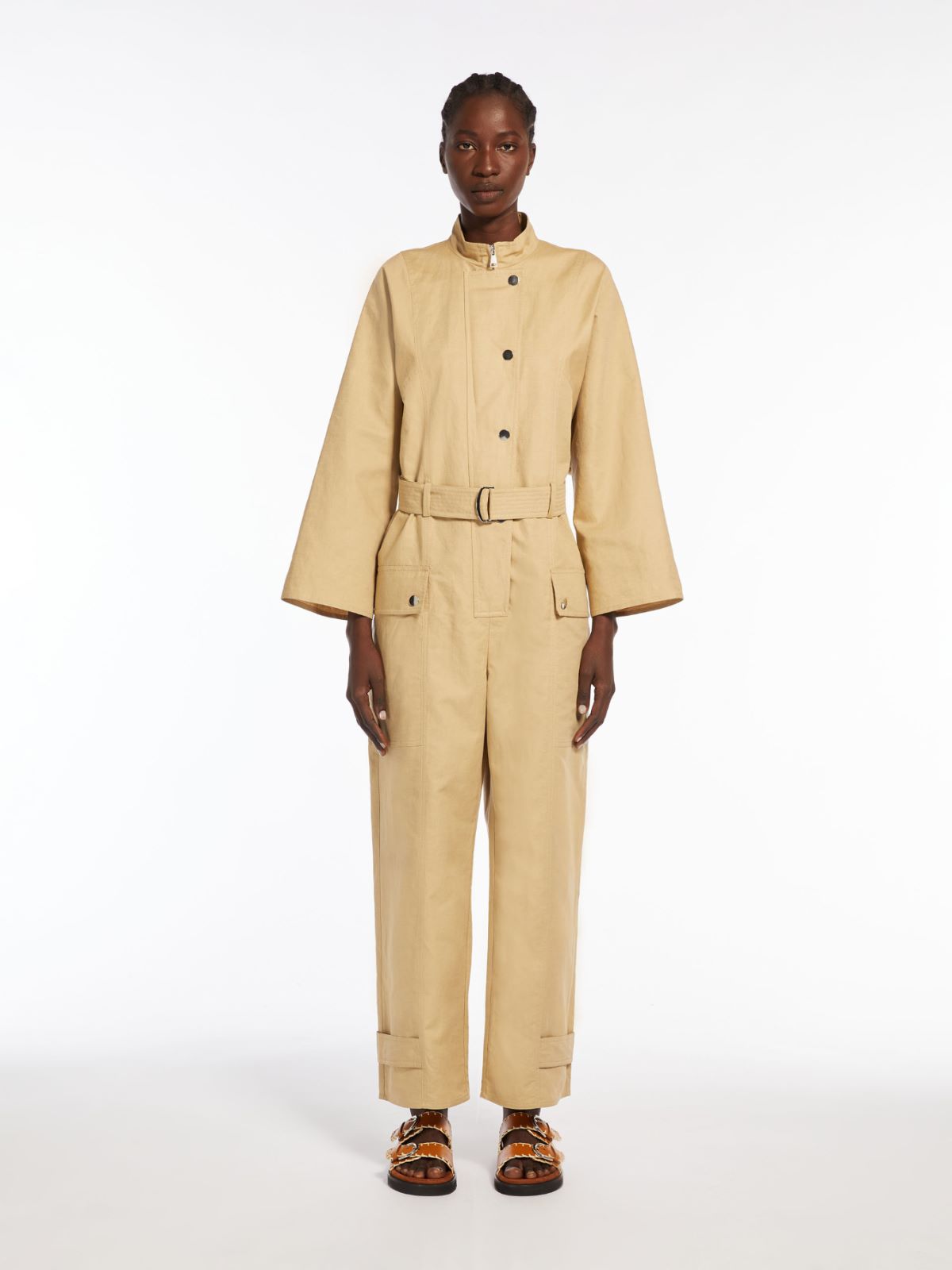 Tuta in stuoia di cotone e lino