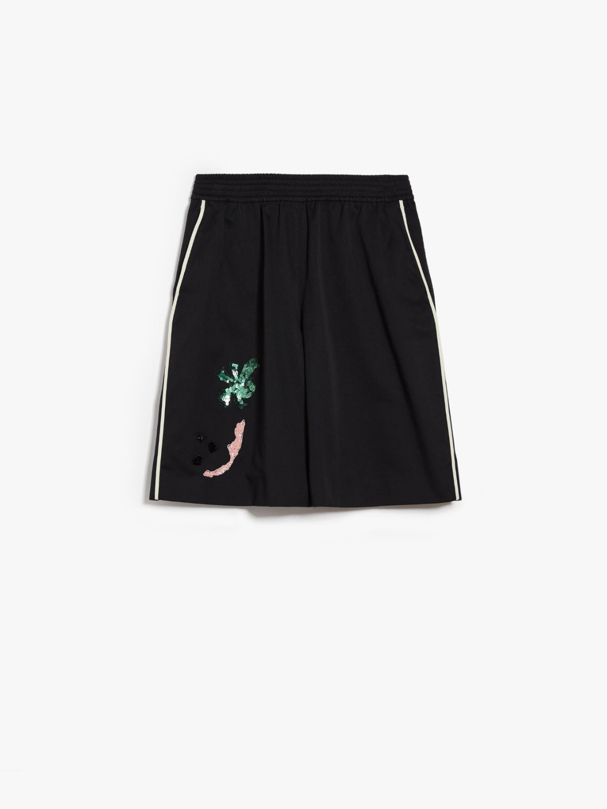 Short in cotone con ricamo