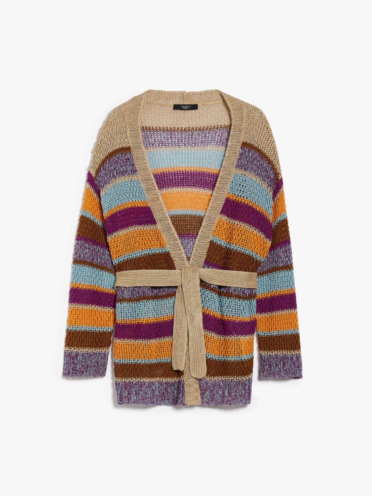 Cardigan in filato di lino