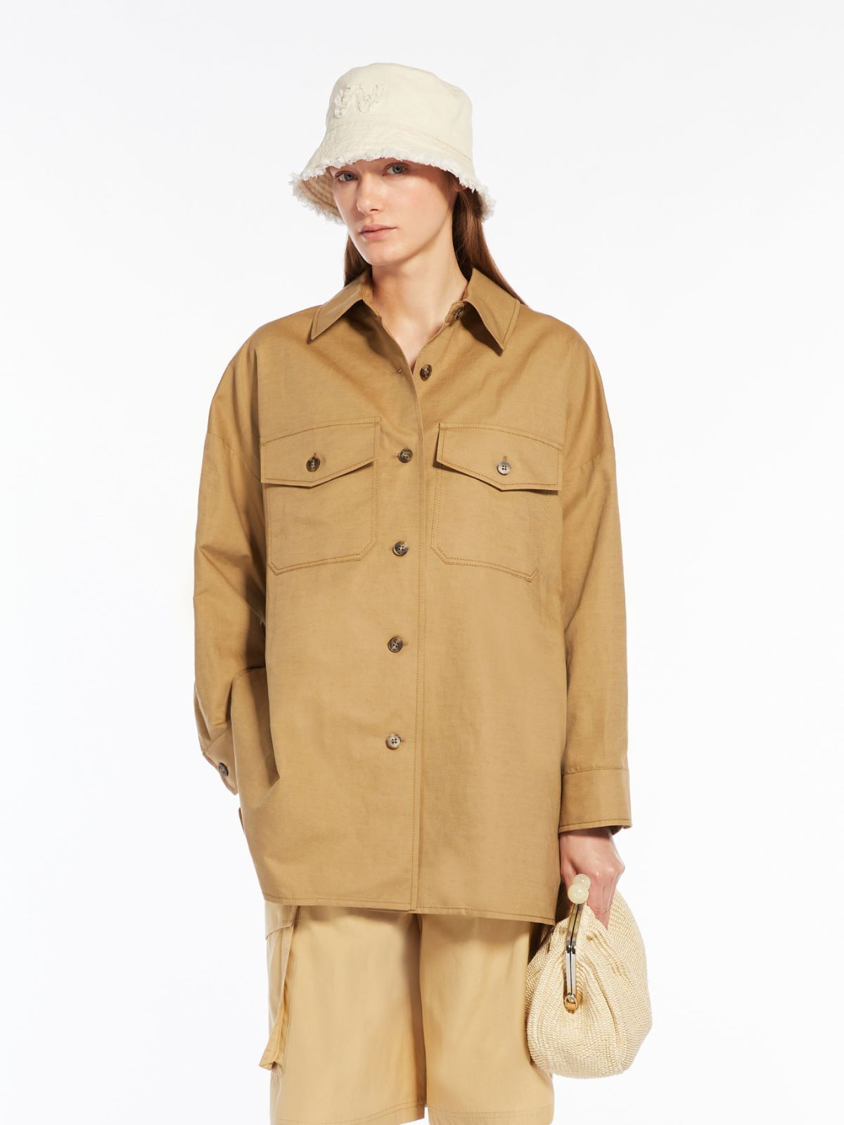 Giacca in stuoia di misto cotone