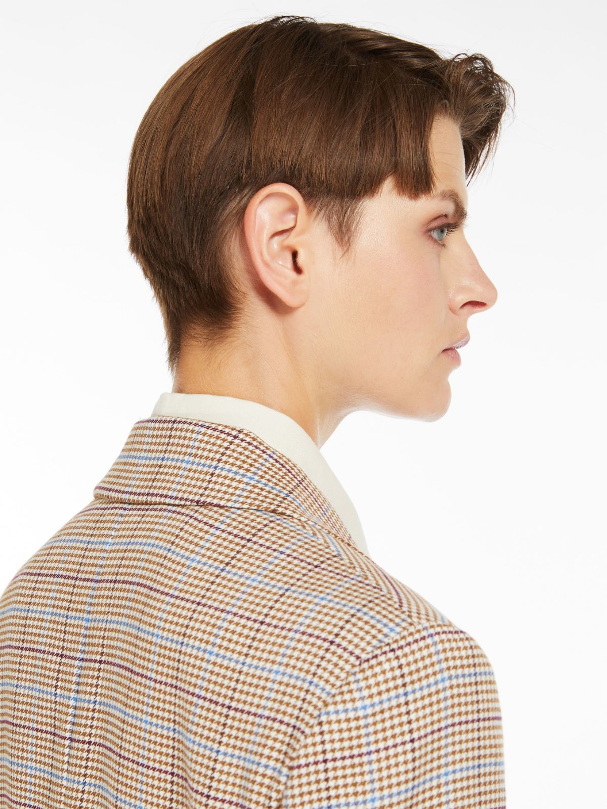 Blazer in Pied de Poule di misto lino