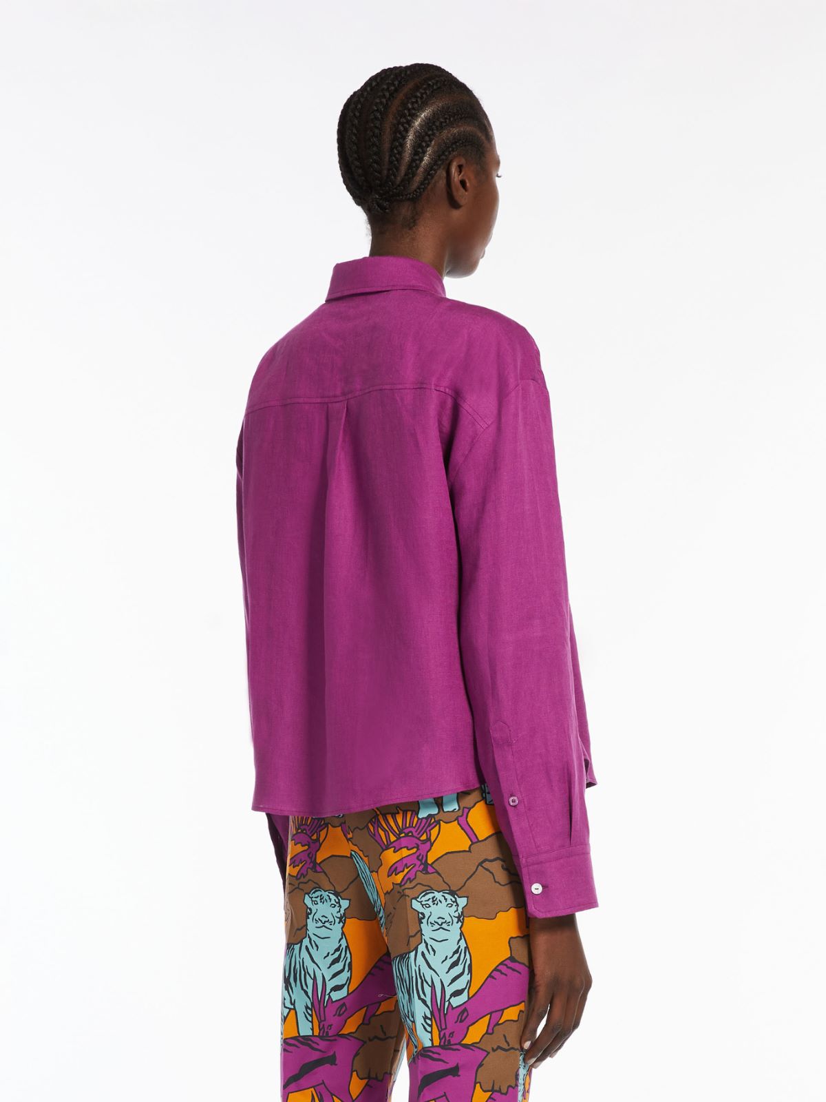 Camicia con tasche in lino