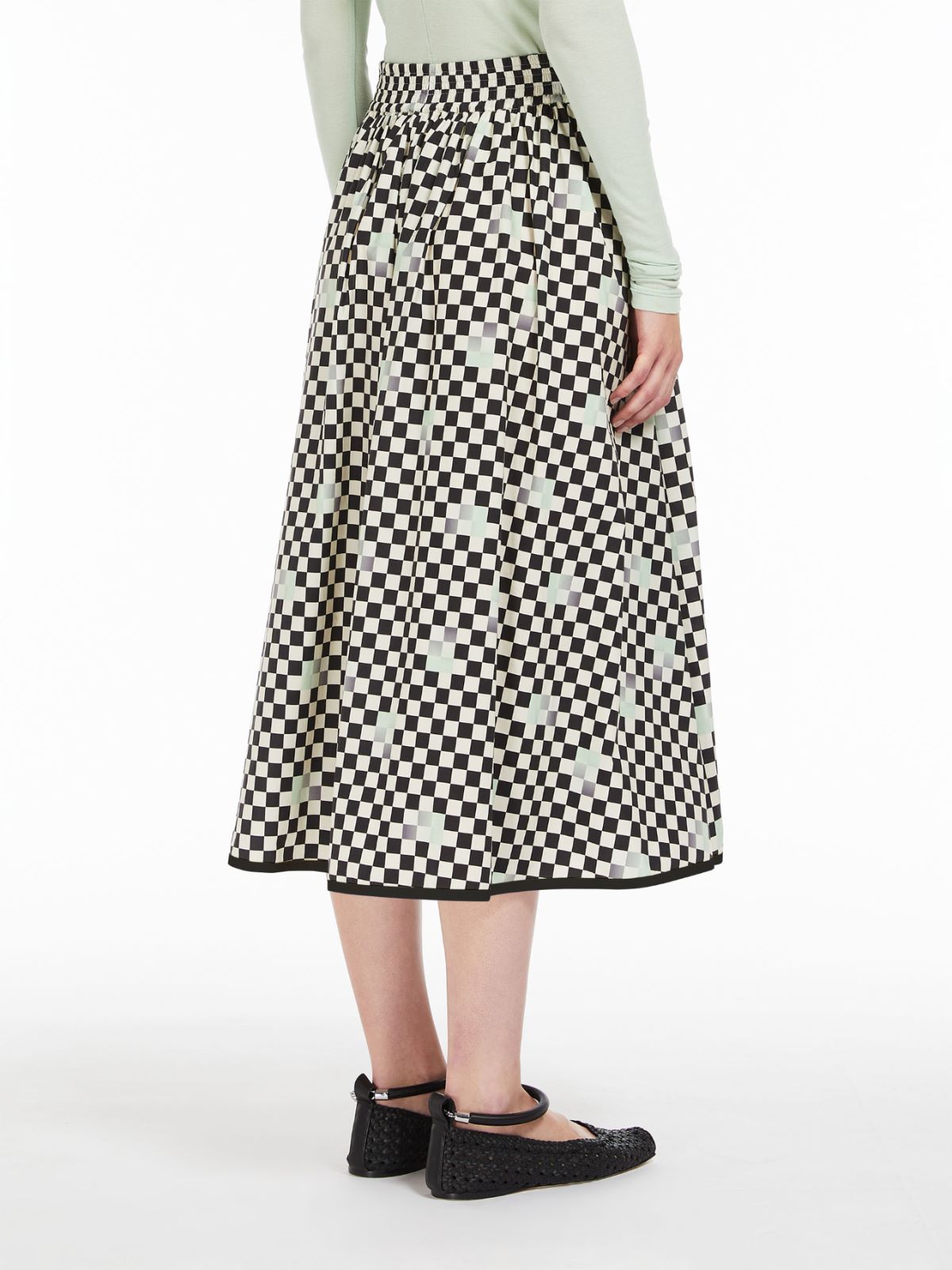 Gonna ampia in cotone stampato