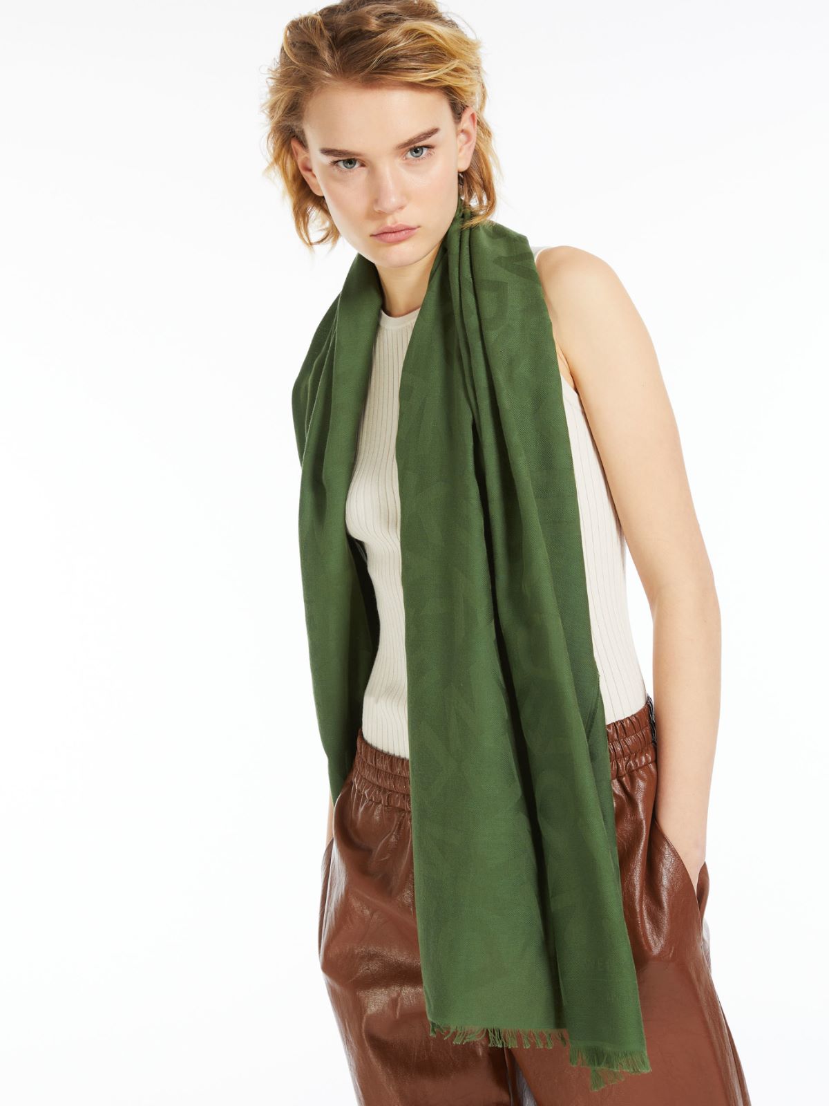 Stola in cotone jacquard