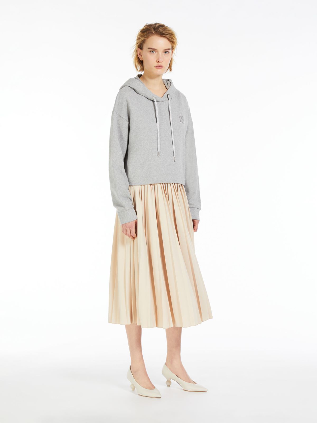 Felpa boxy in cotone organico