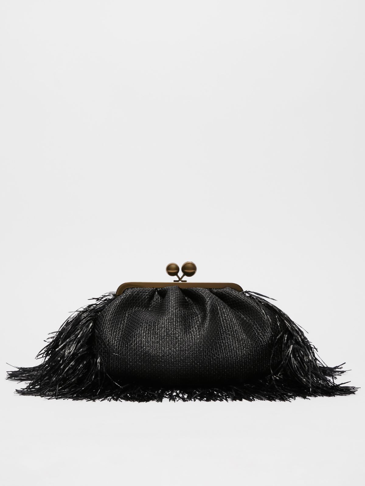 Pasticcino Bag Medium effetto rafia con frange