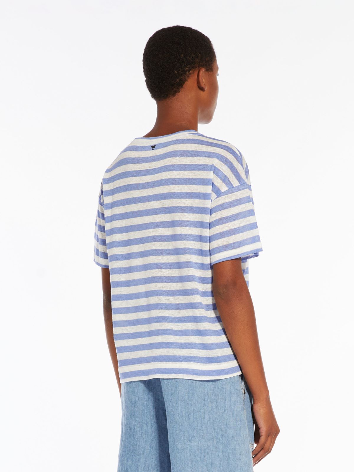 Blusa in jersey di lino