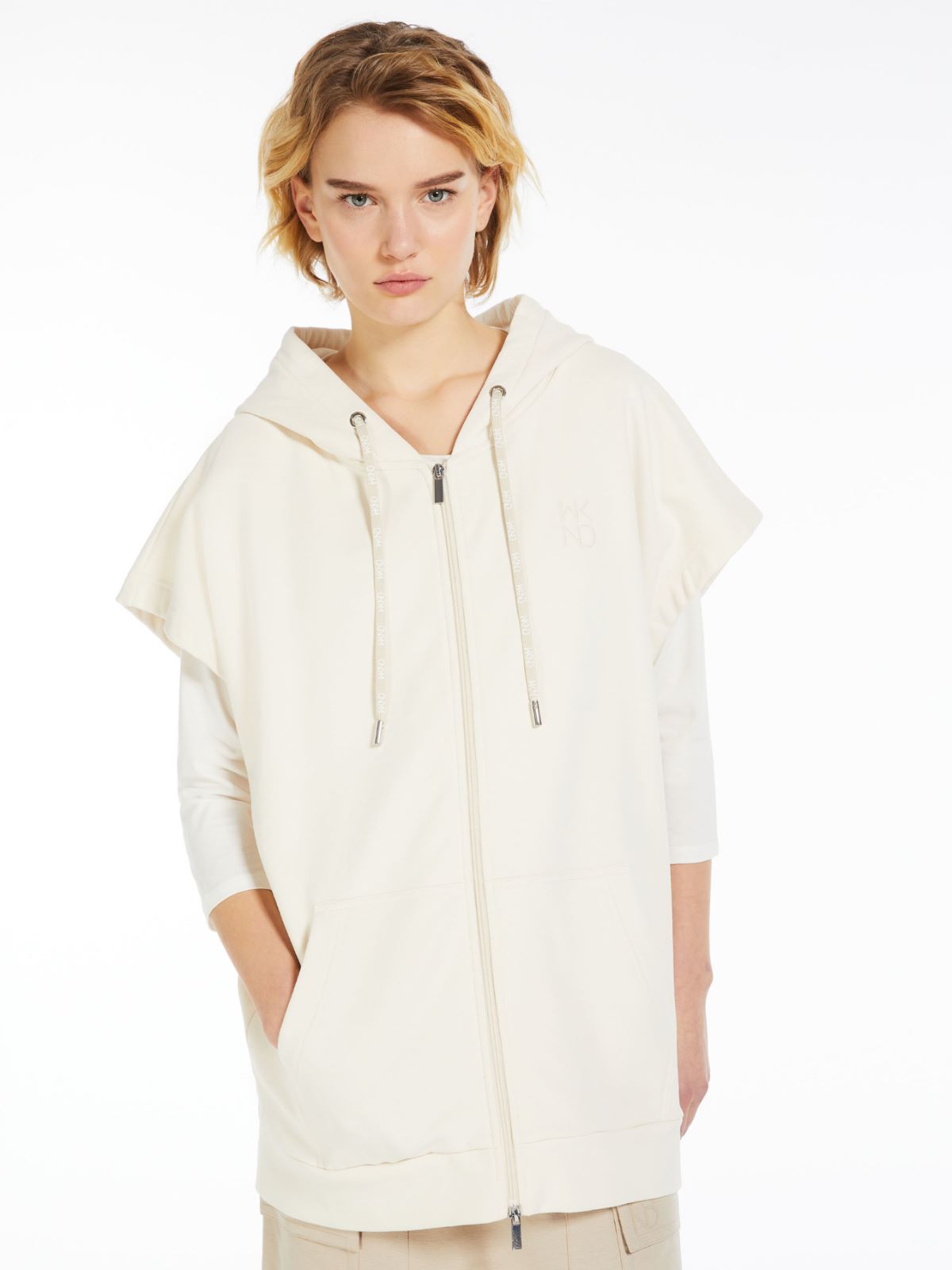 Felpa in cotone organico con cappuccio