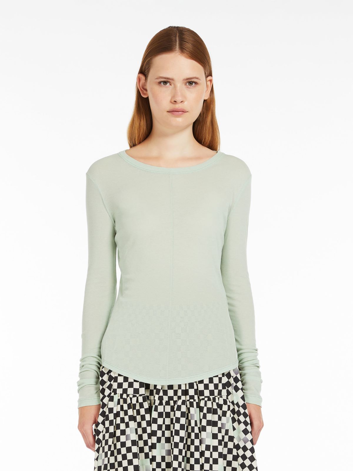 T-shirt in jersey crêpe di cotone