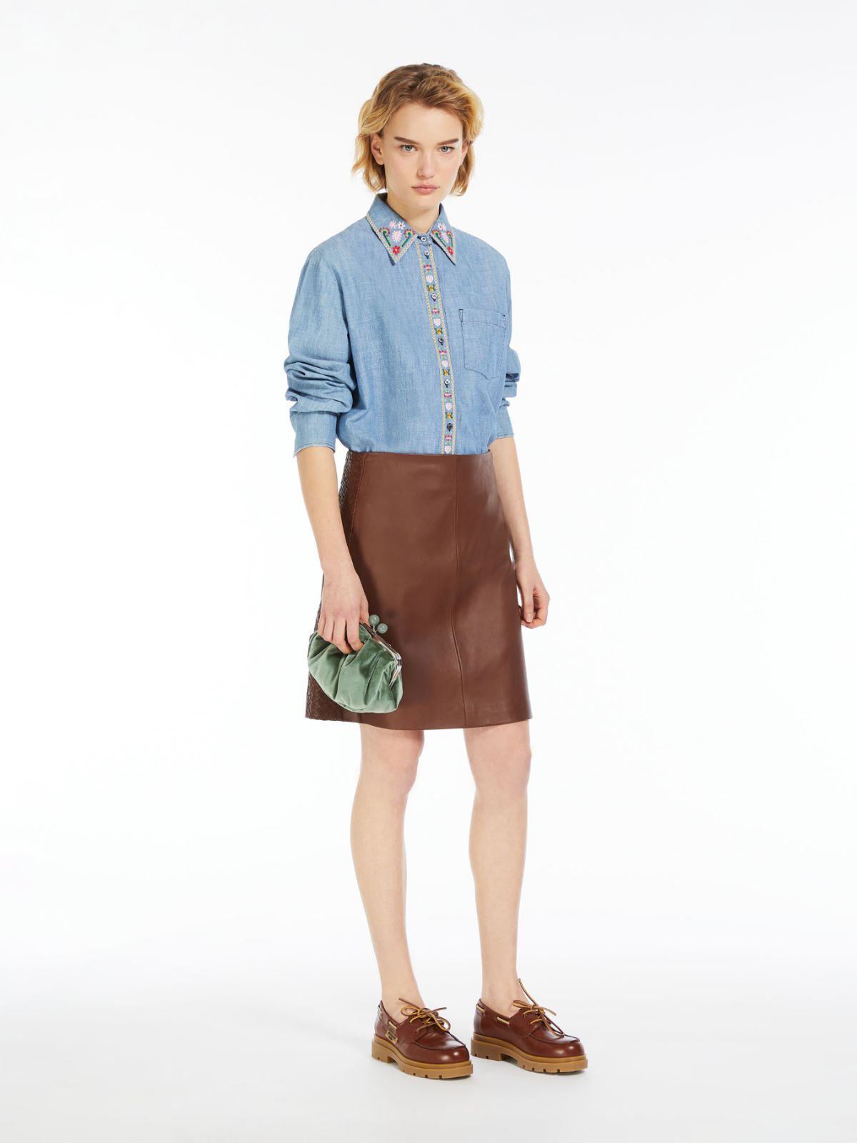Camicia in chambray di cotone