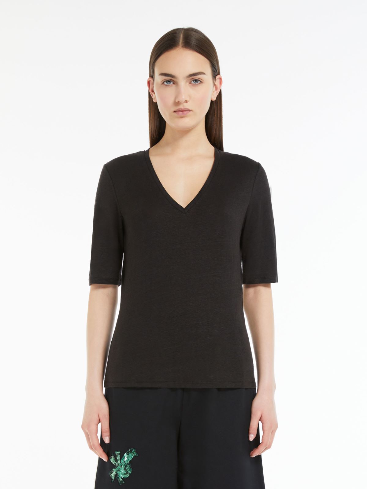 T-shirt in jersey di lino