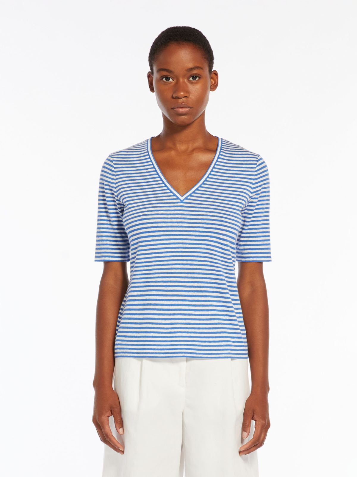 T-shirt in jersey di lino