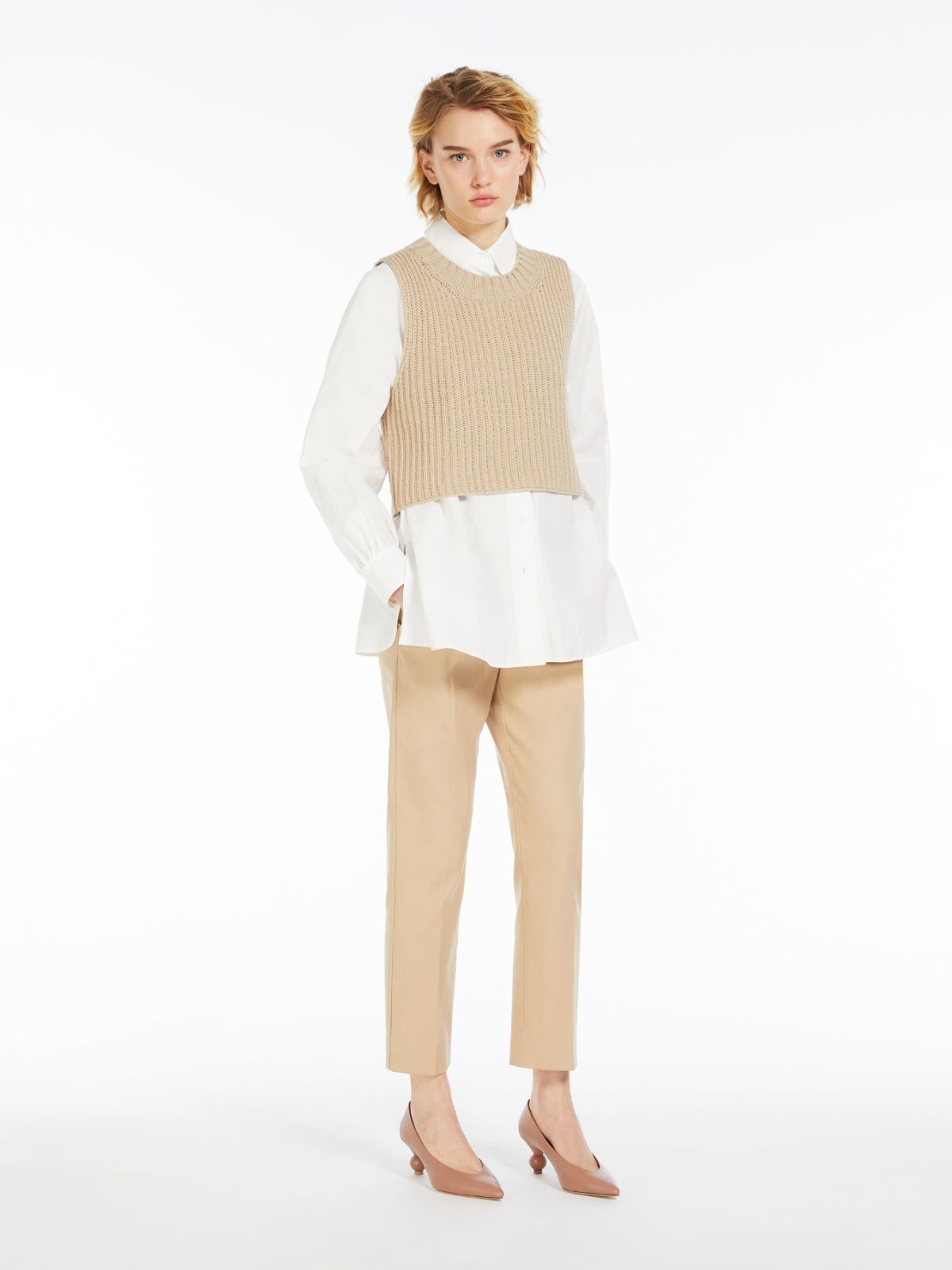 Gilet in lana a coste