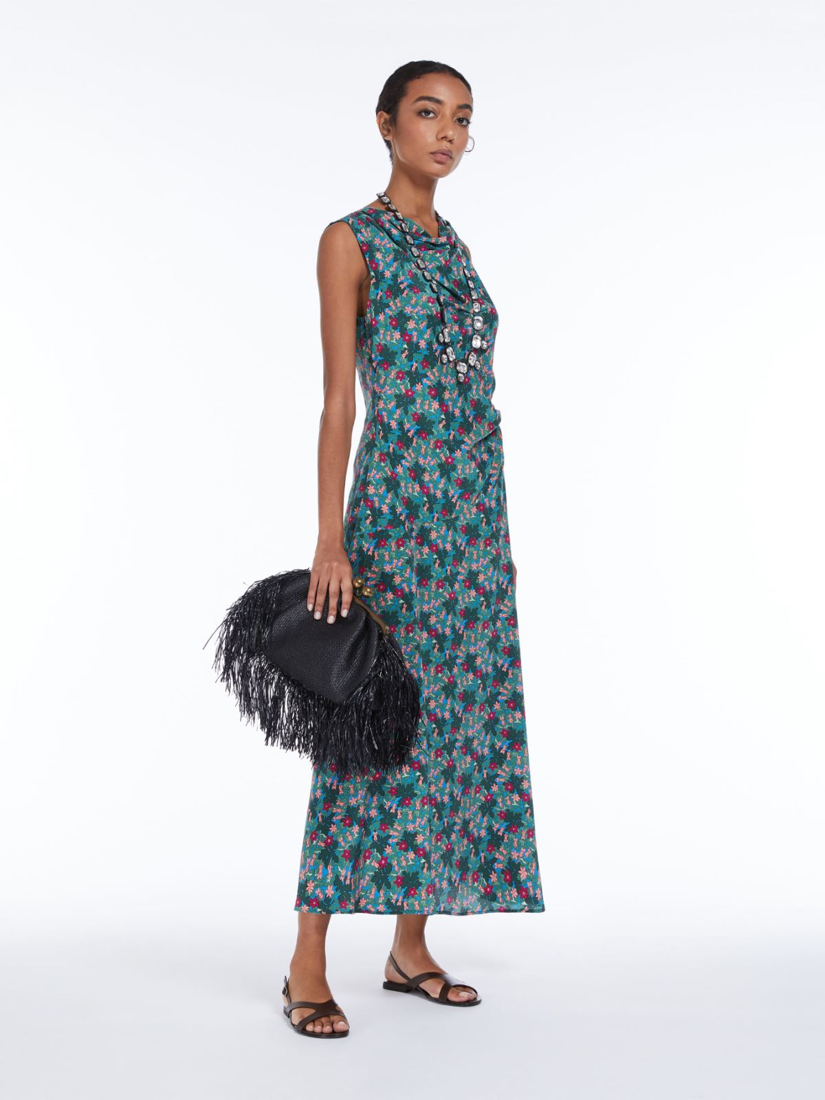 Pasticcino Bag Medium effetto rafia con frange