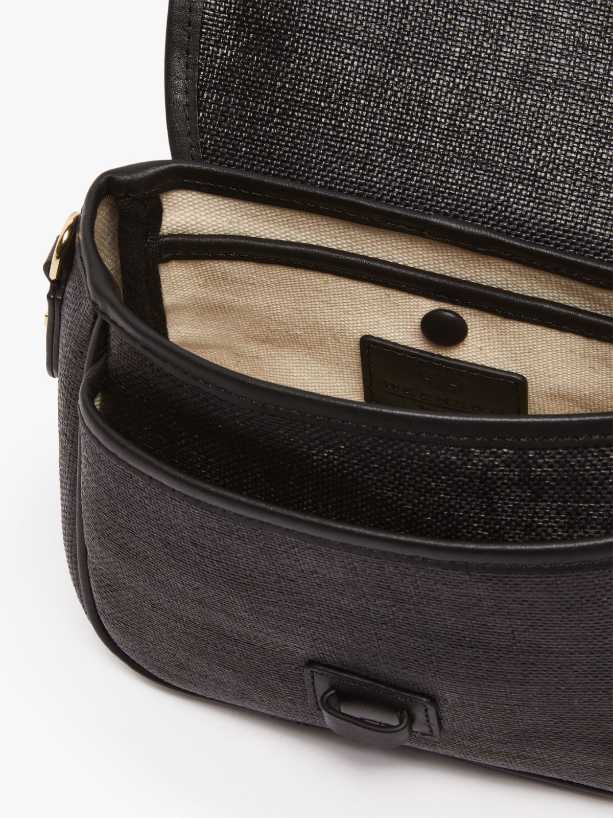 Borsa a tracolla effetto rafia