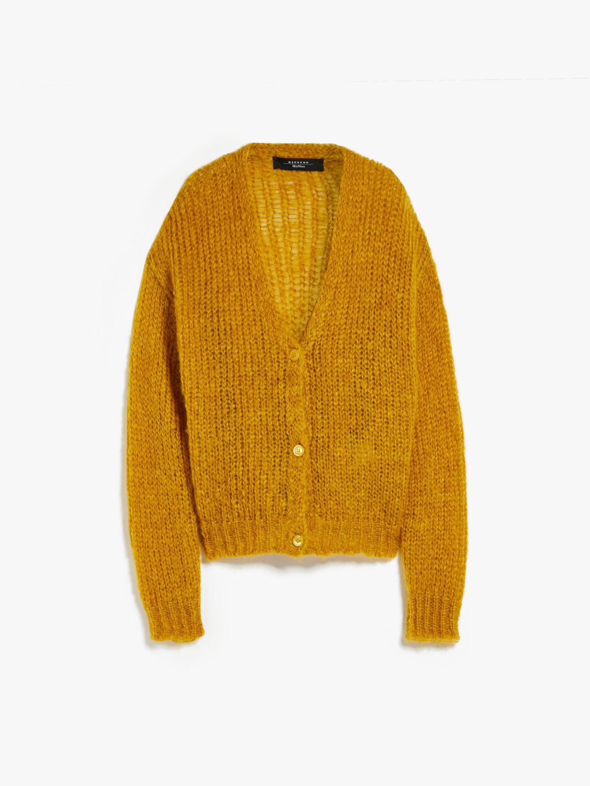 Cardigan over in mohair a coste