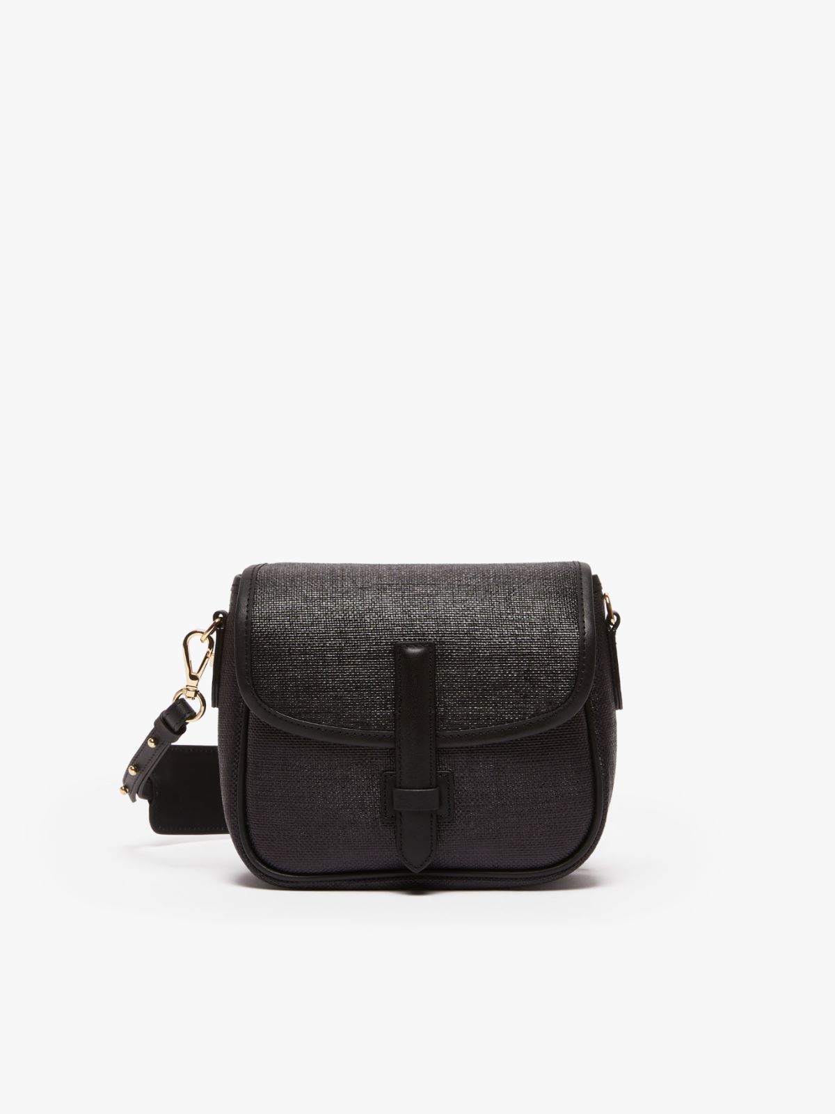 Borsa a tracolla effetto rafia