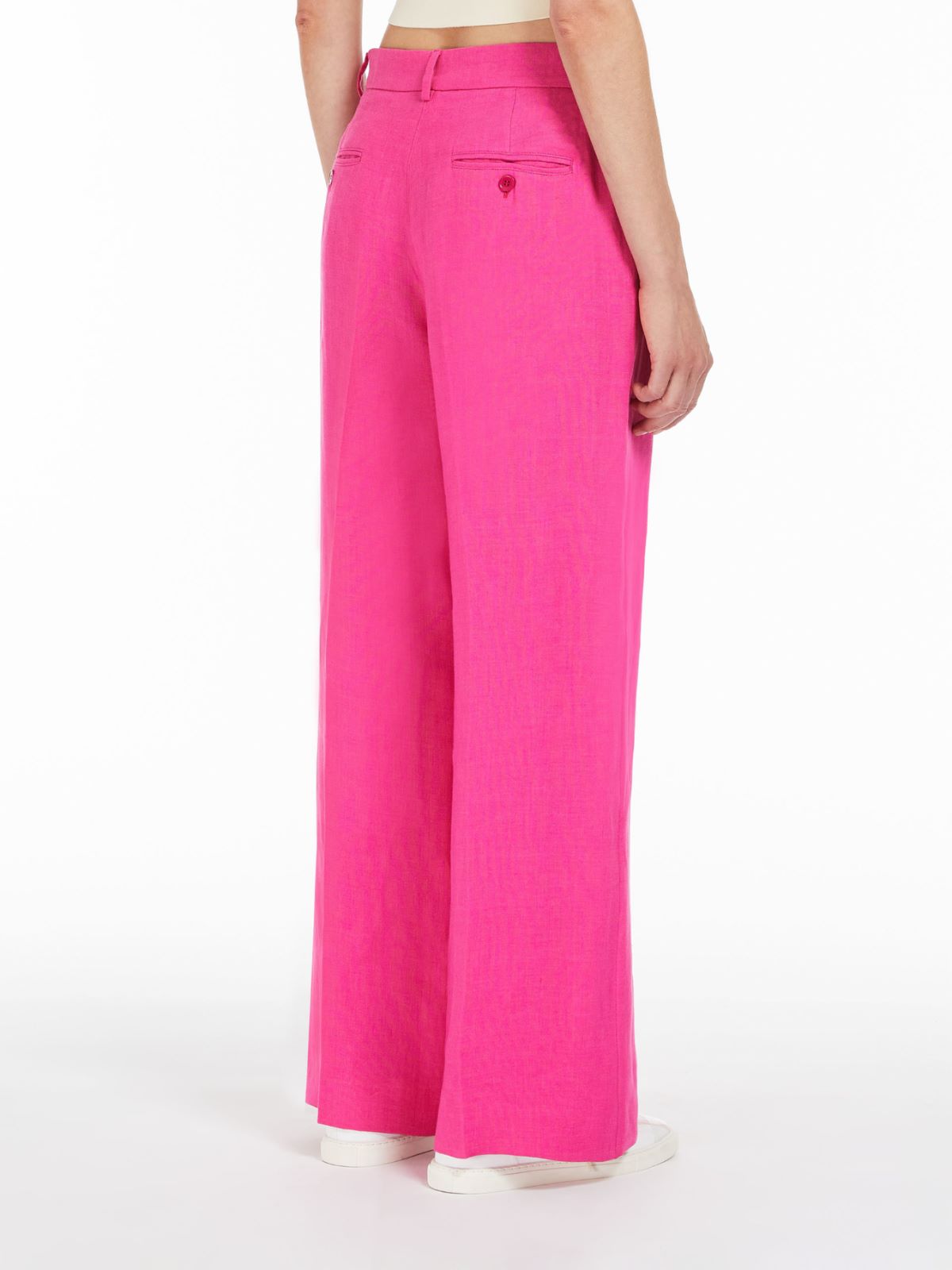 Pantalone ampio in lino lavato