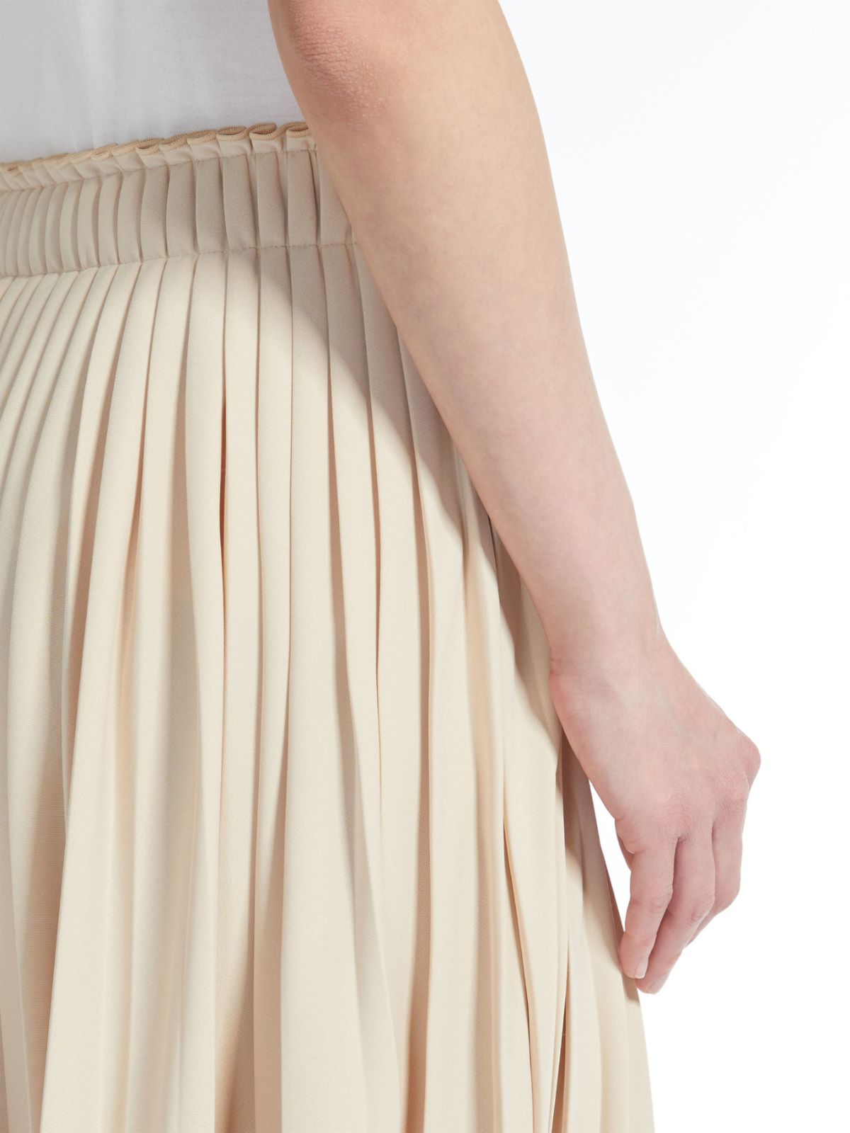 Gonna plissé in jersey crêpe