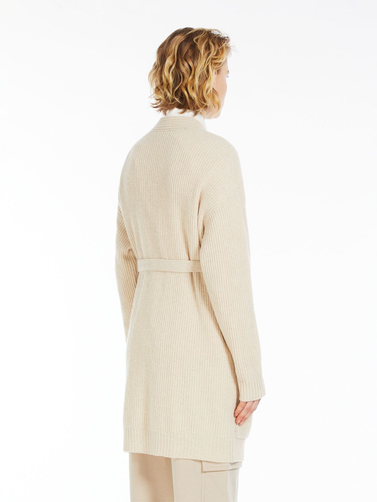 Cardigan in lana, viscosa e cachemire