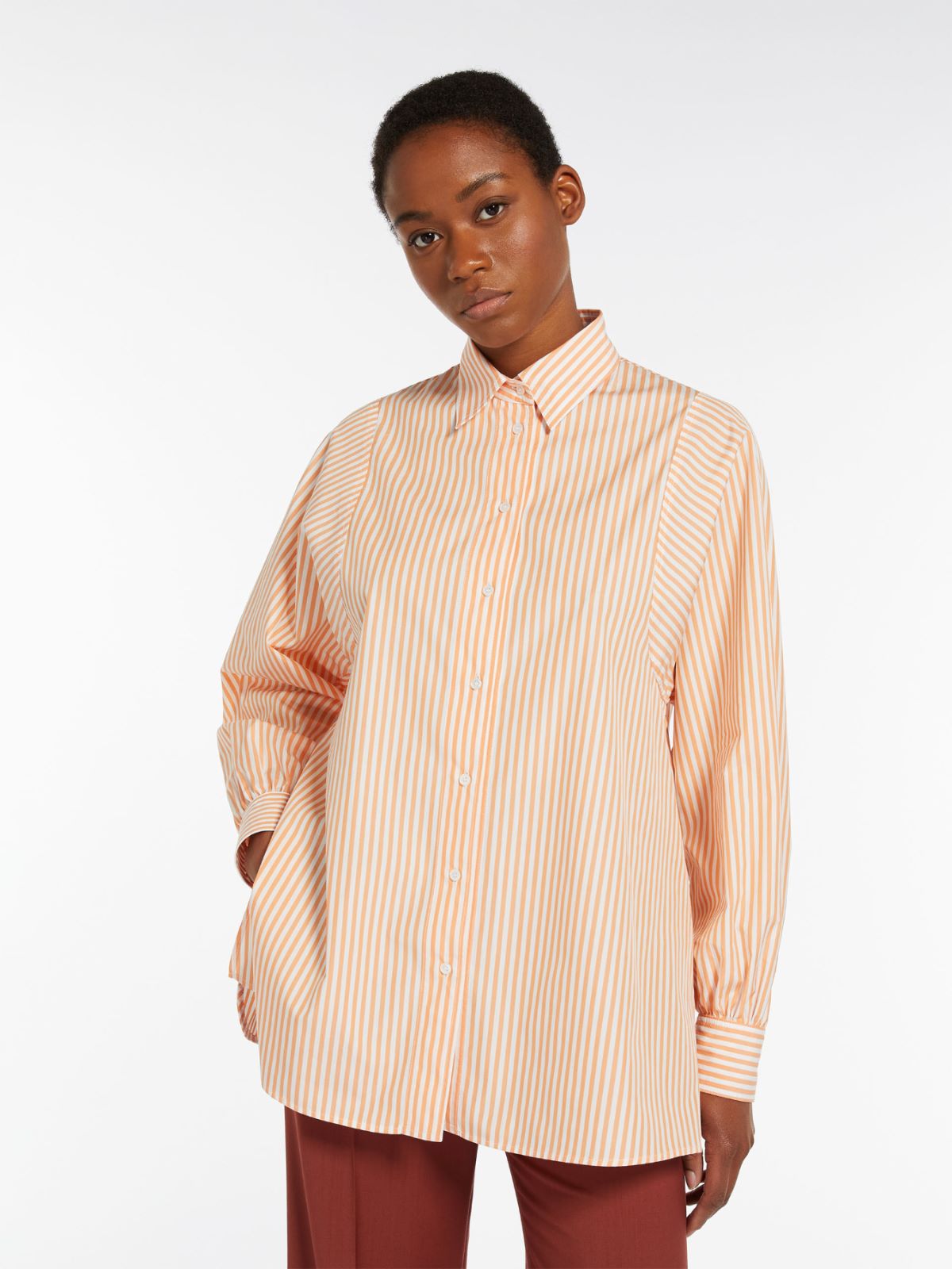 Camicia in cotone a righe