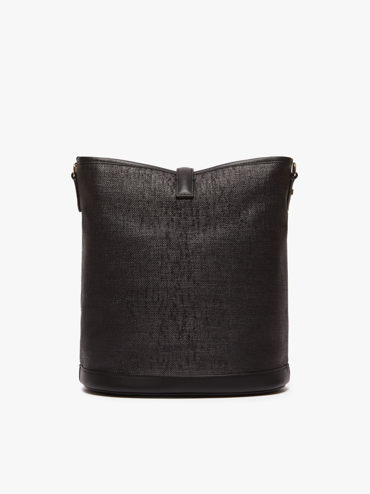 Borsa secchiello in tessuto effetto rafia