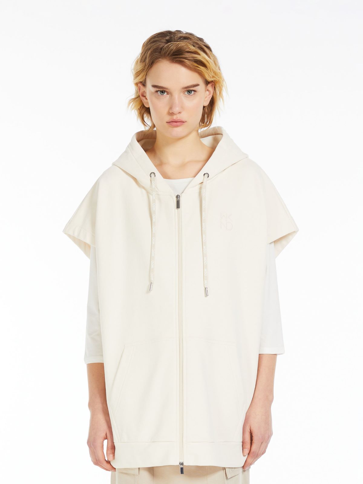 Felpa in cotone organico con cappuccio