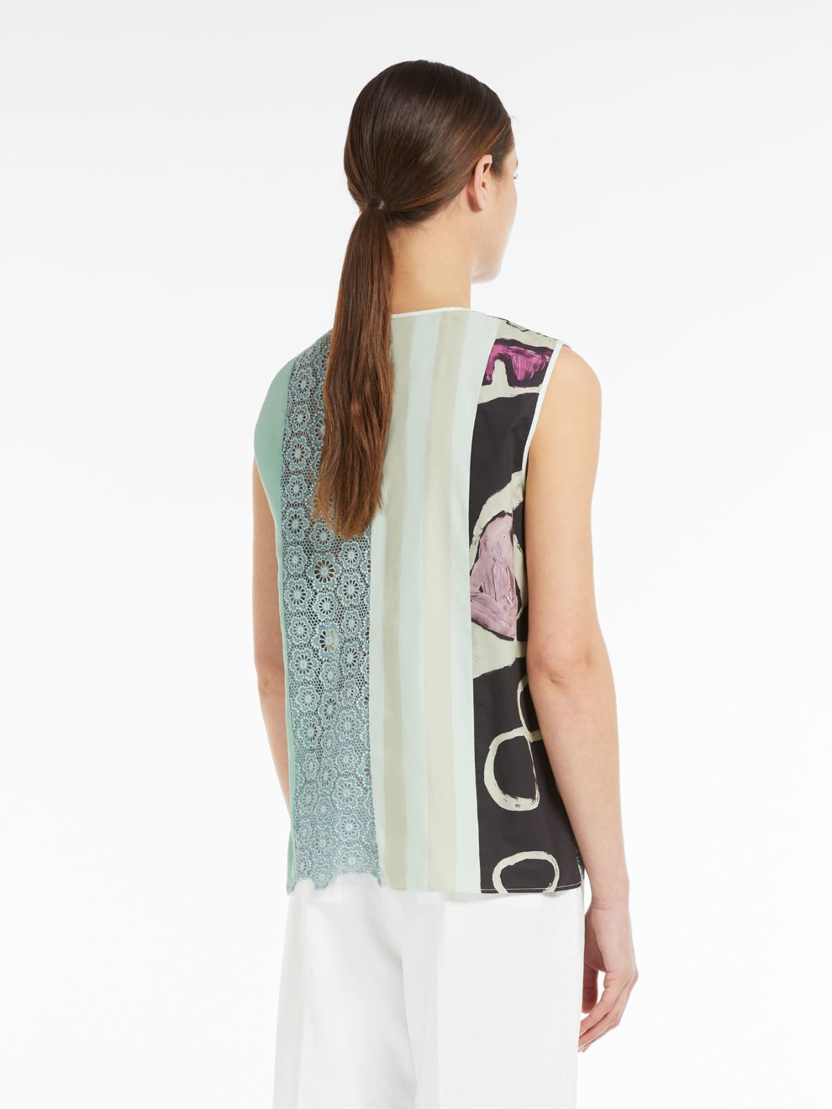 Top in macramè di cotone