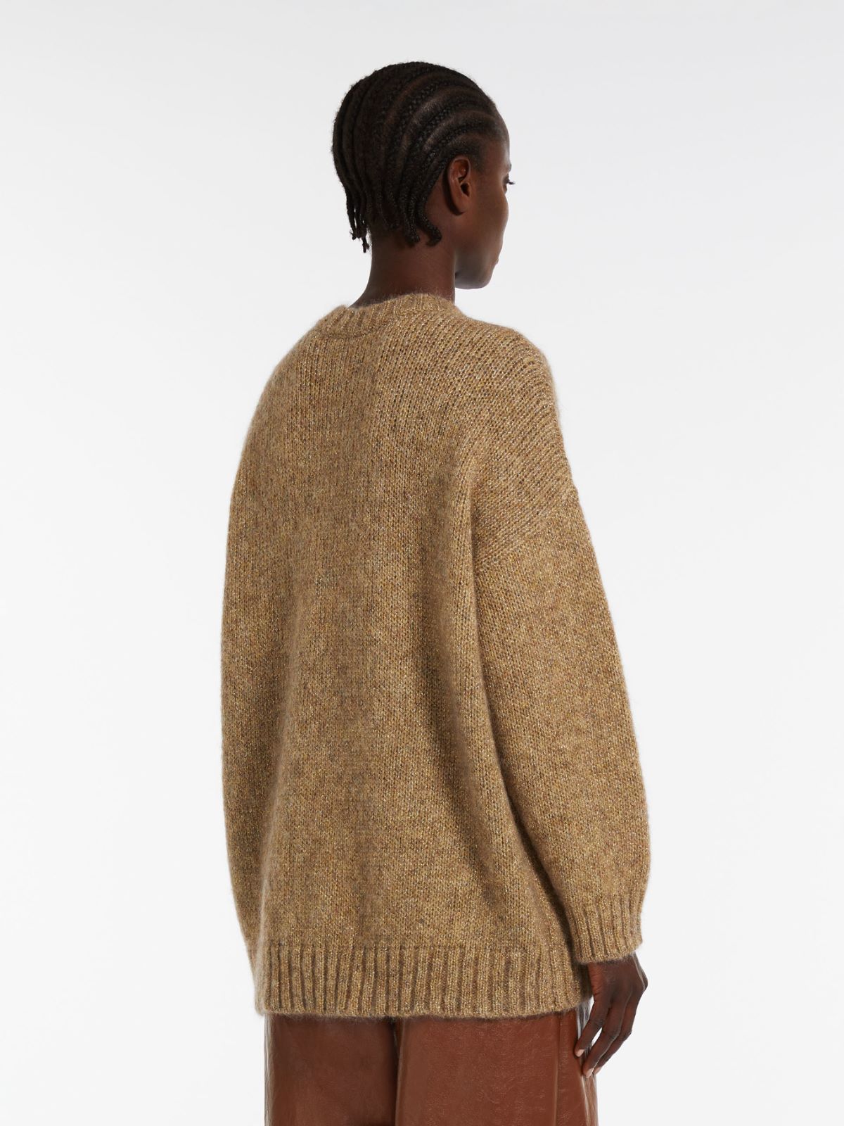 Maglia oversize in mohair e lurex