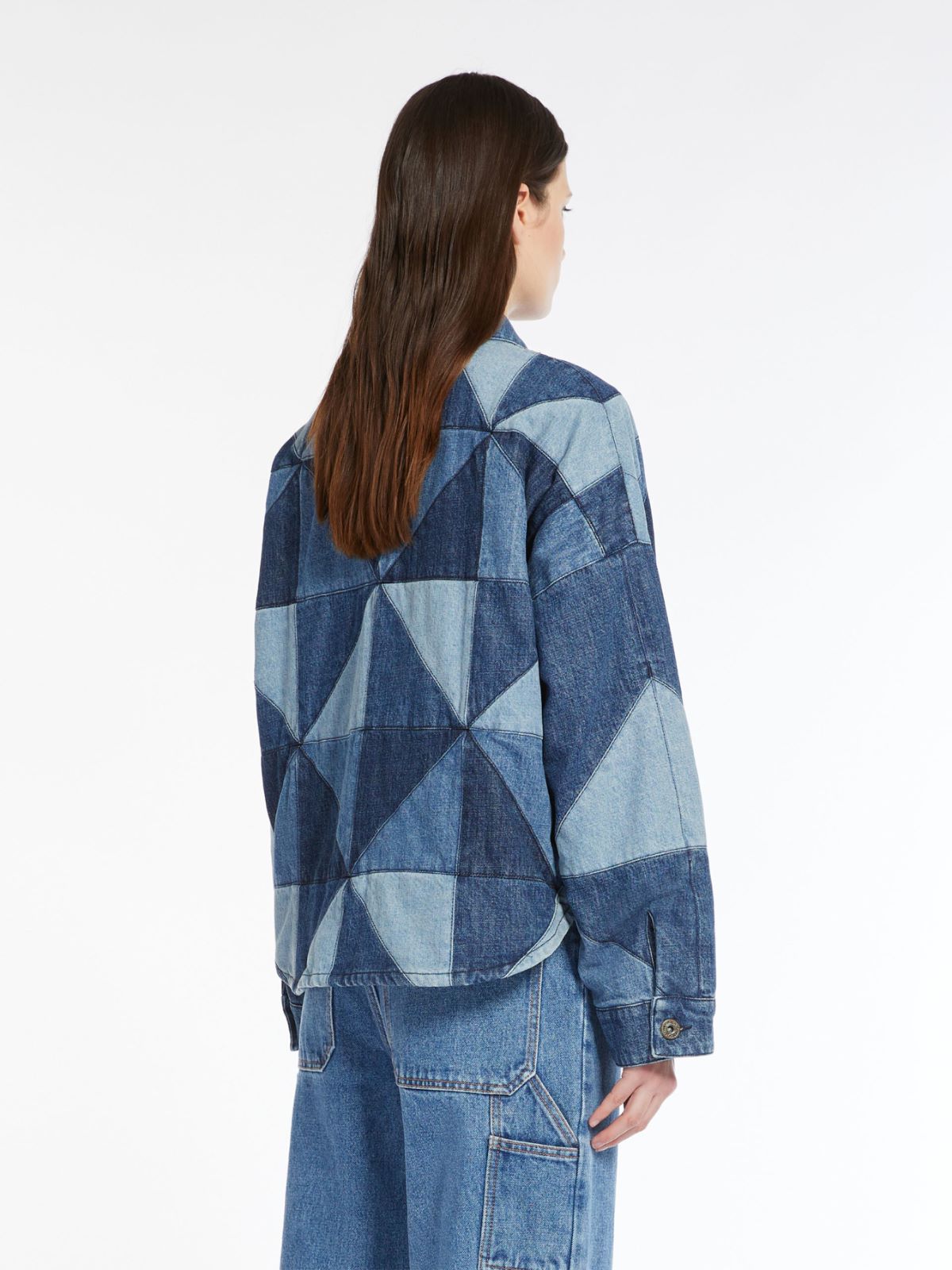 Giubbotto in denim patchwork