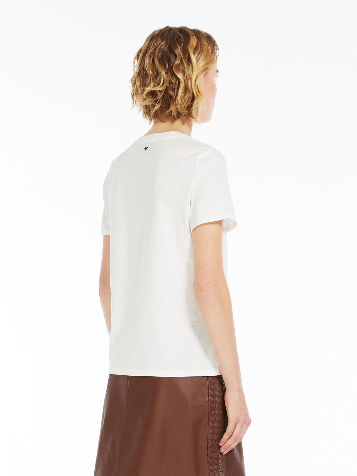 T-shirt in jersey con stampa