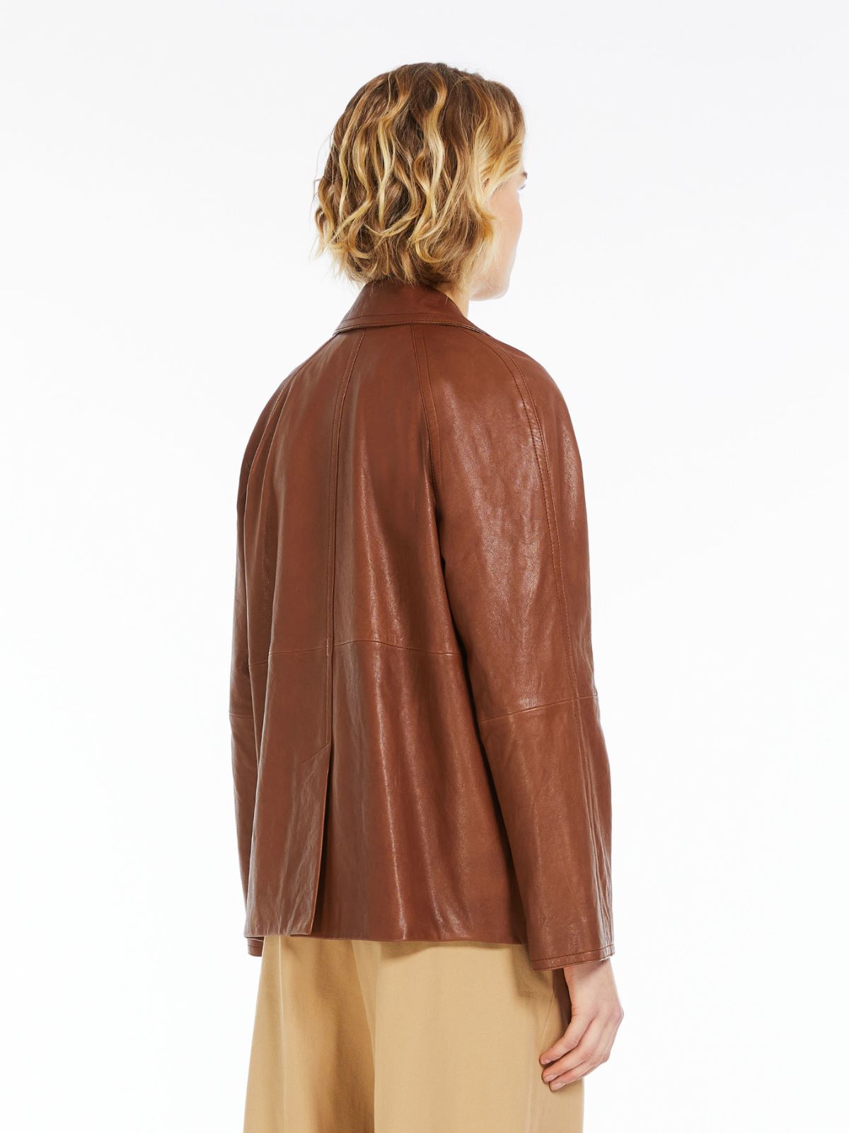 Caban doppiopetto in pelle