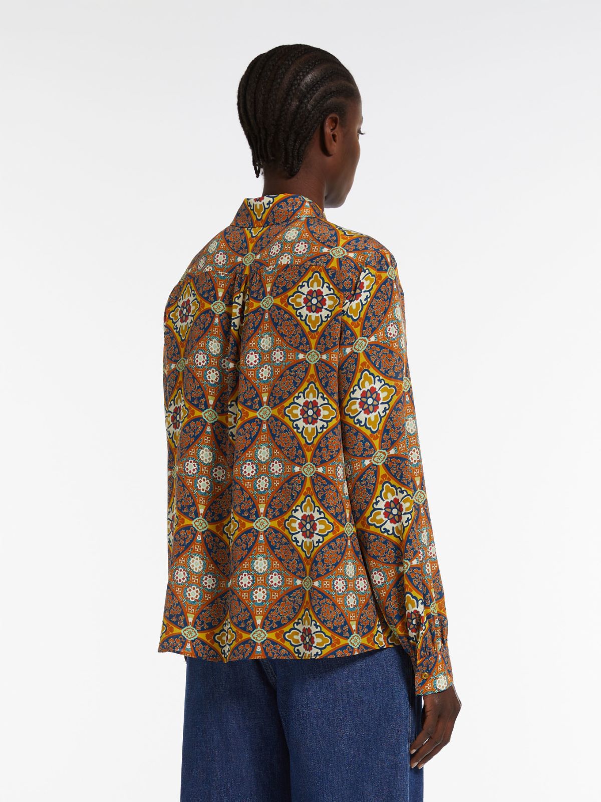 Camicia classica in crêpe de Chine