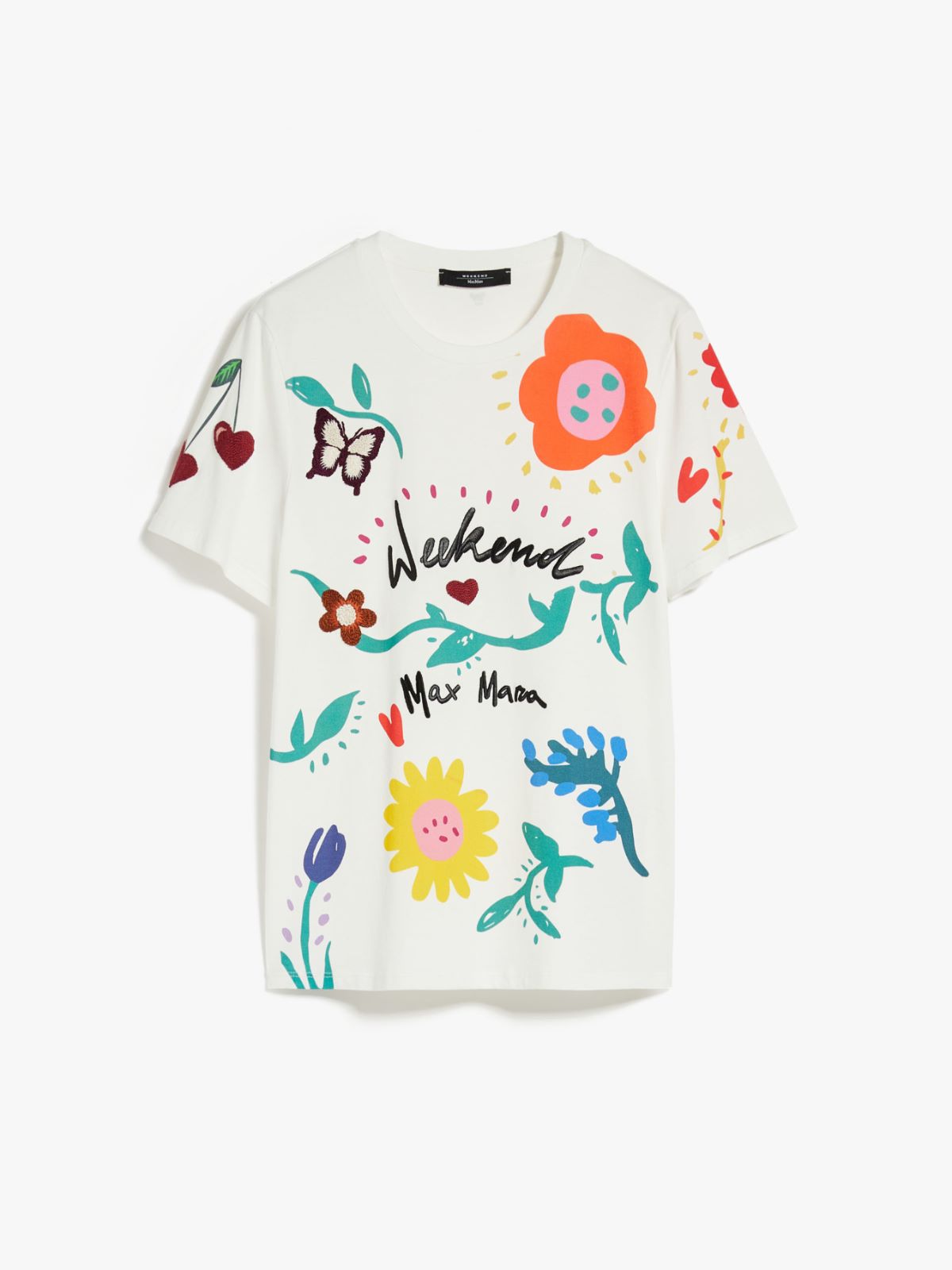 T-shirt in jersey con stampa