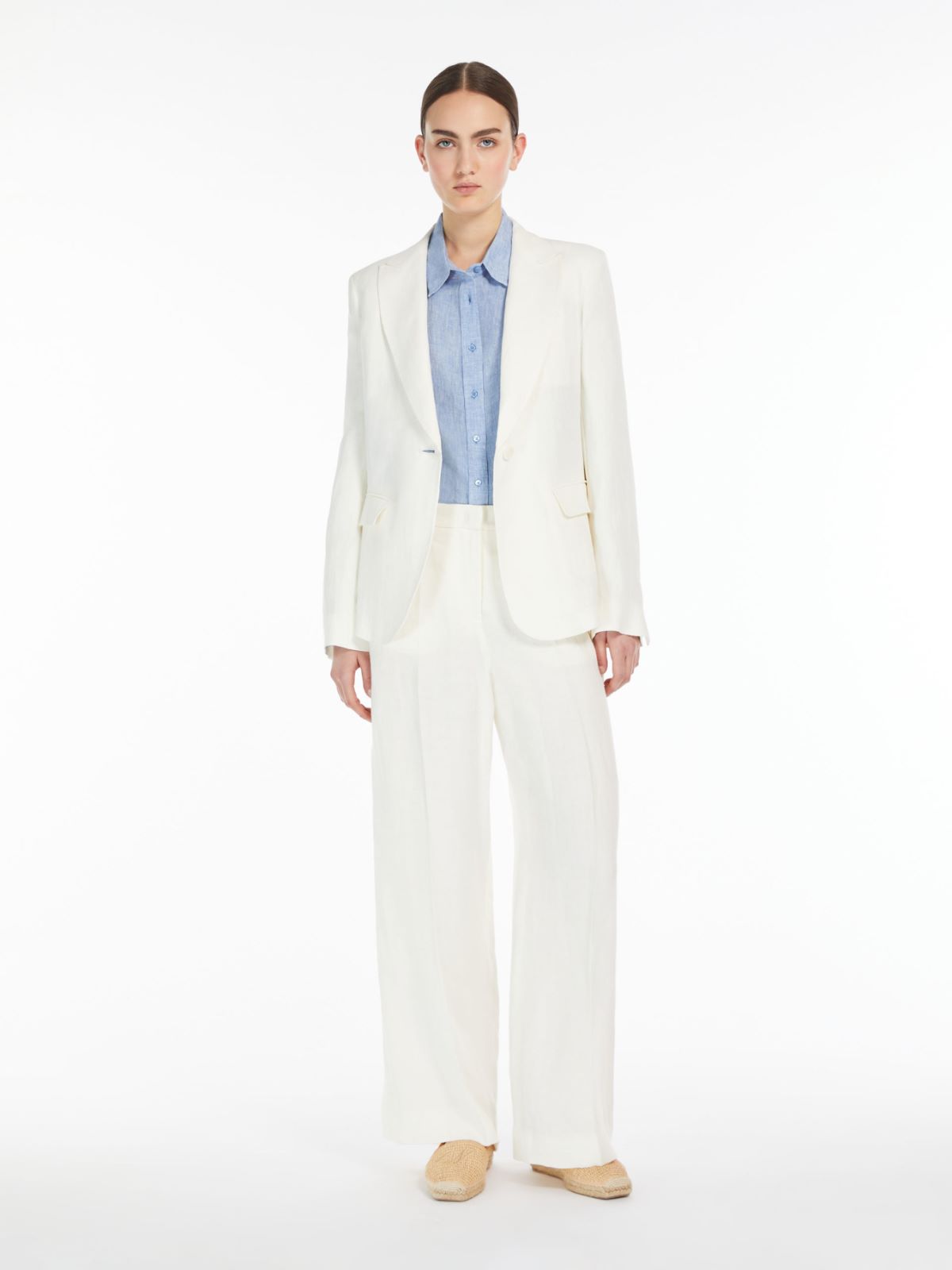 Blazer monopetto in lino