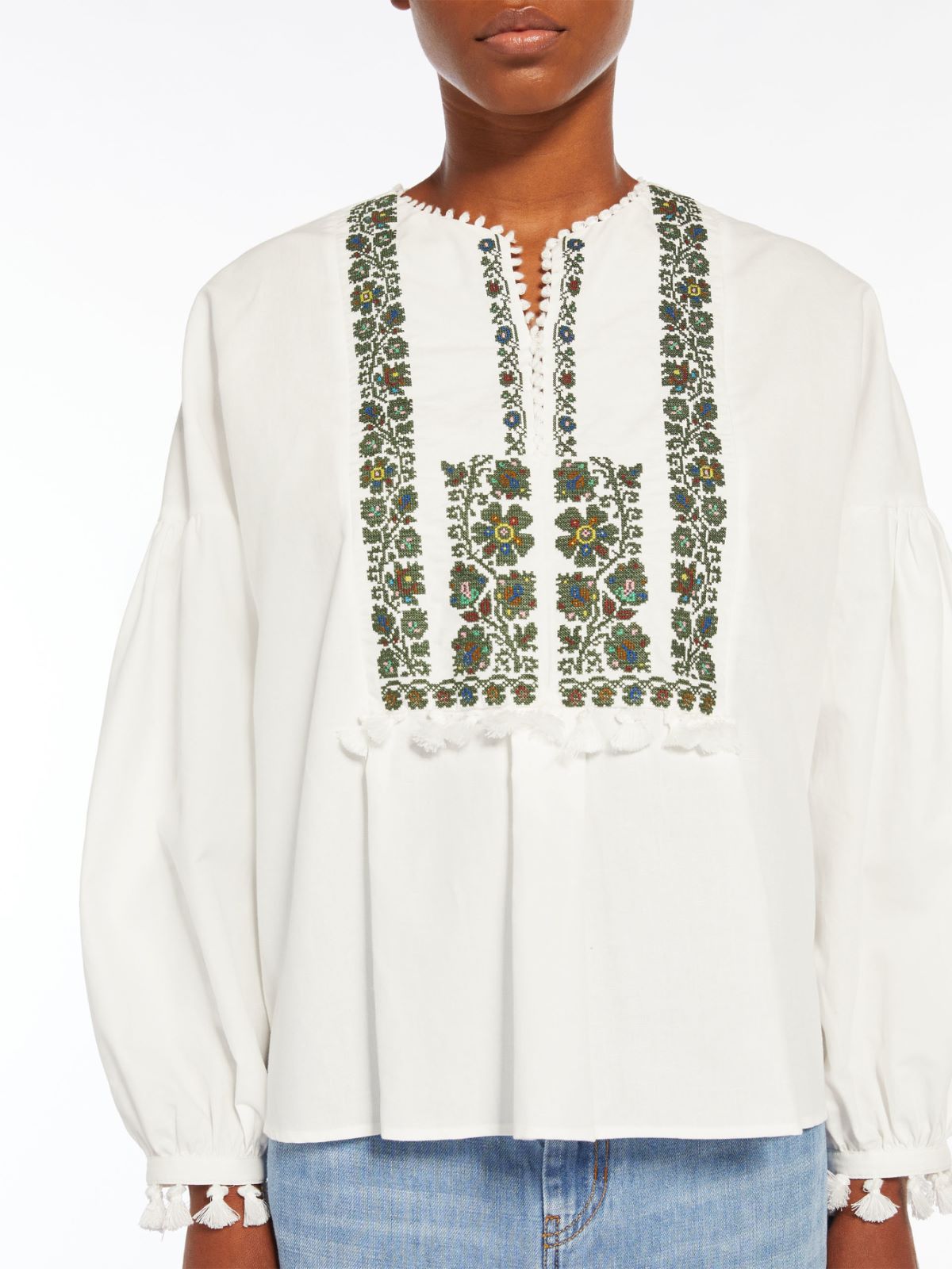 Camicia morbida in cotone e lino