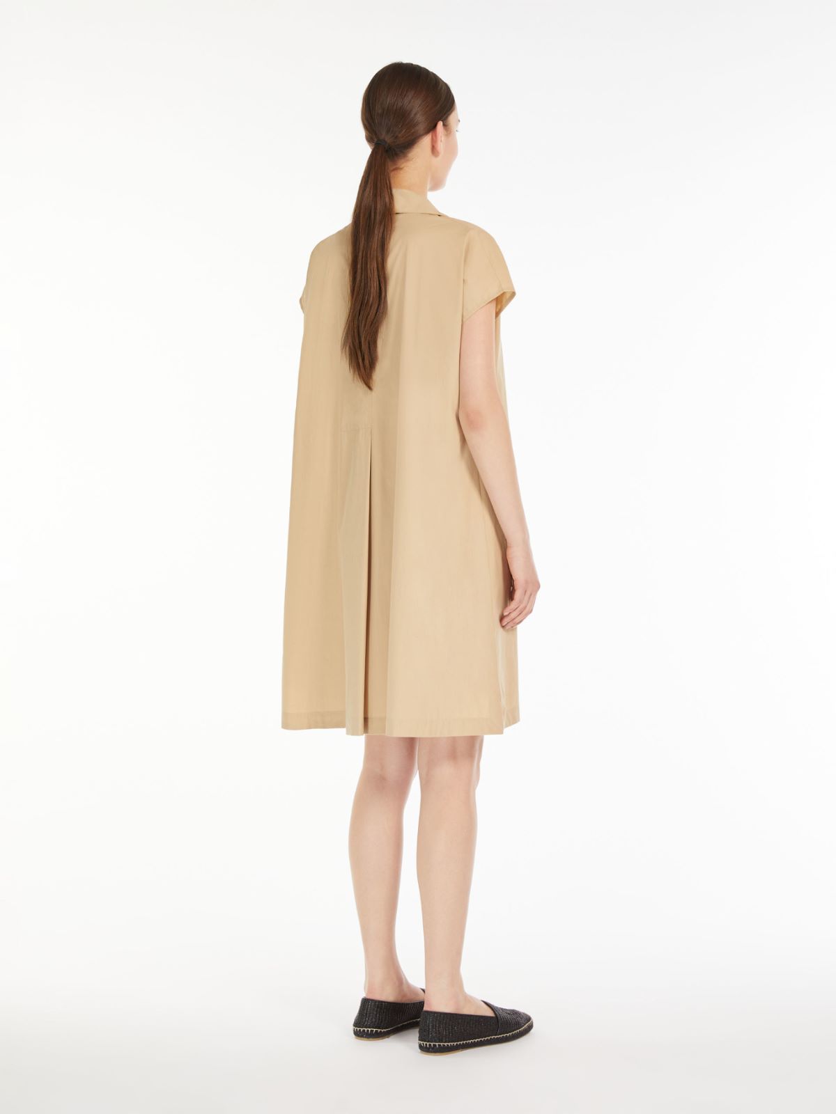 Abito corto in popeline di cotone