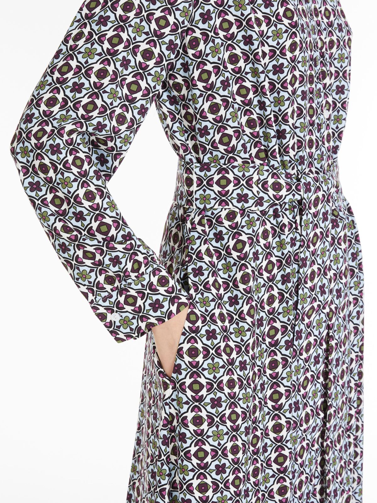 Abito chemisier in georgette di viscosa