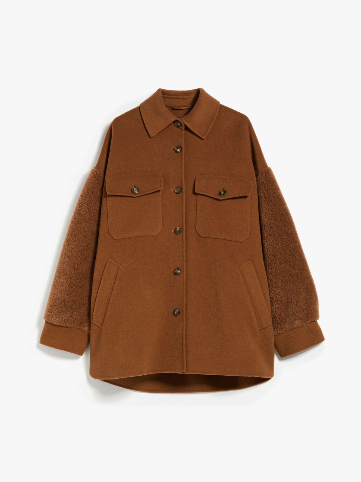 Giaccone in lana con cintura