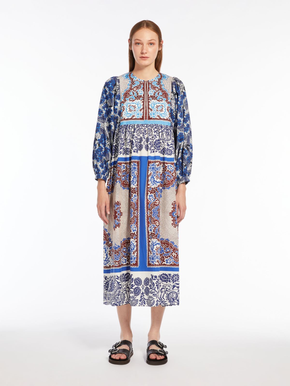 Abito in popeline stampato