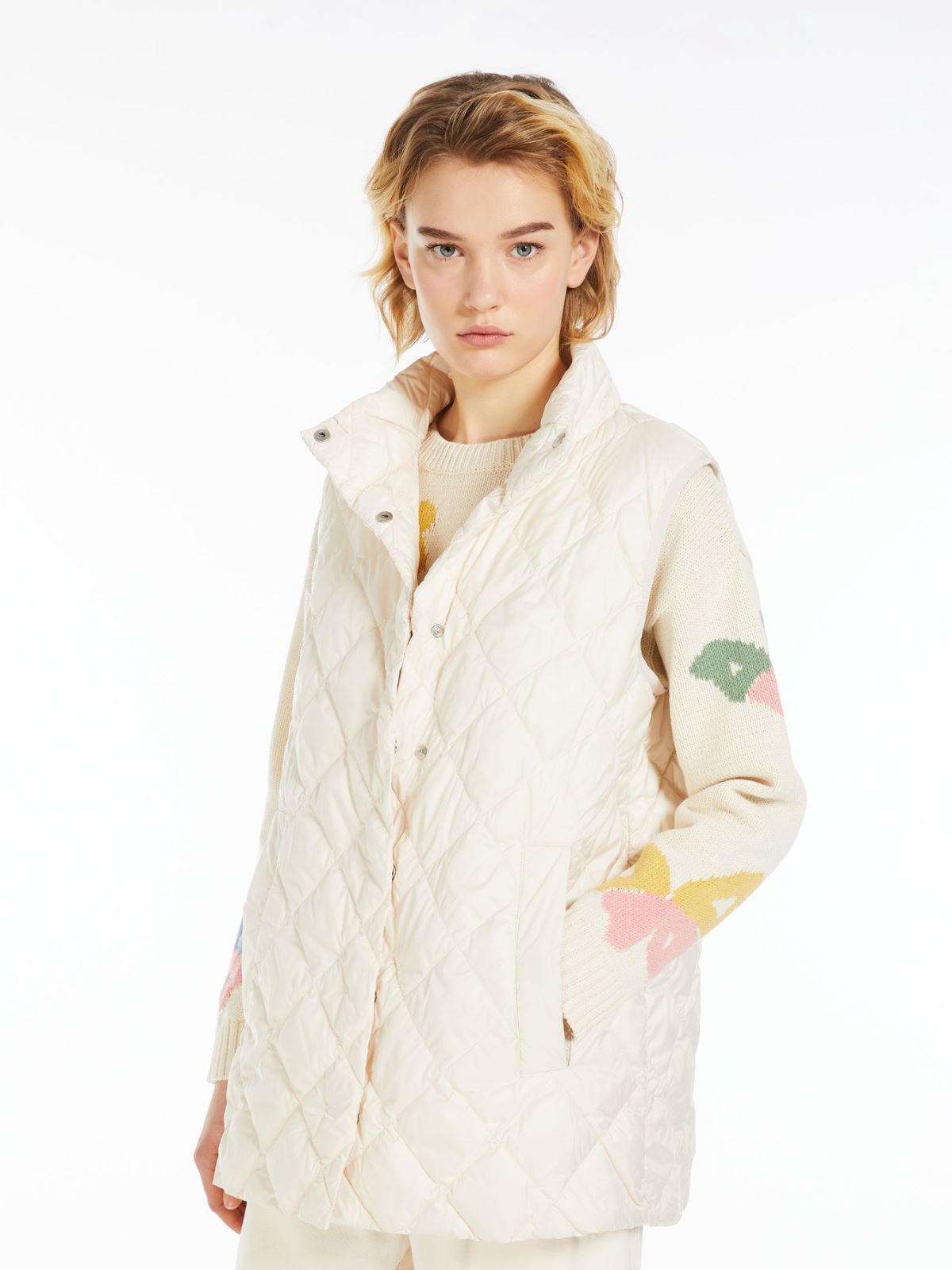 Gilet in tessuto antigoccia trapuntato