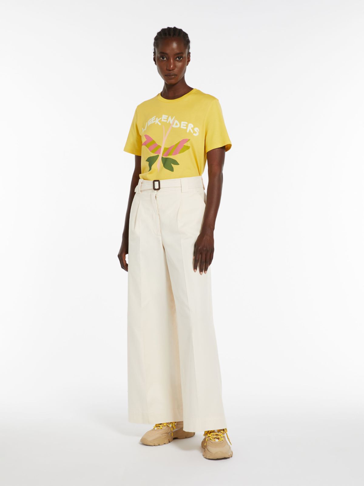 T-shirt in jersey con stampa